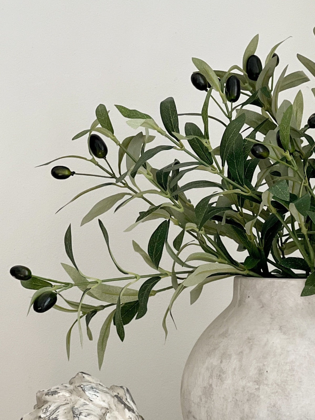 Artificial Standard Olive Stem Faux Botanical Home Decor