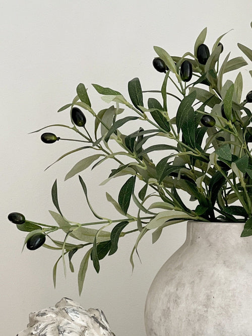 Artificial Standard Olive Stem Faux Botanical Home Decor