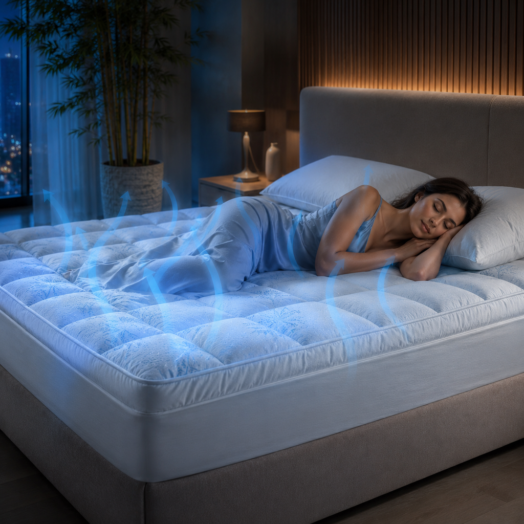 BambooChill Bamboo Cooling Mattress Topper Breathable