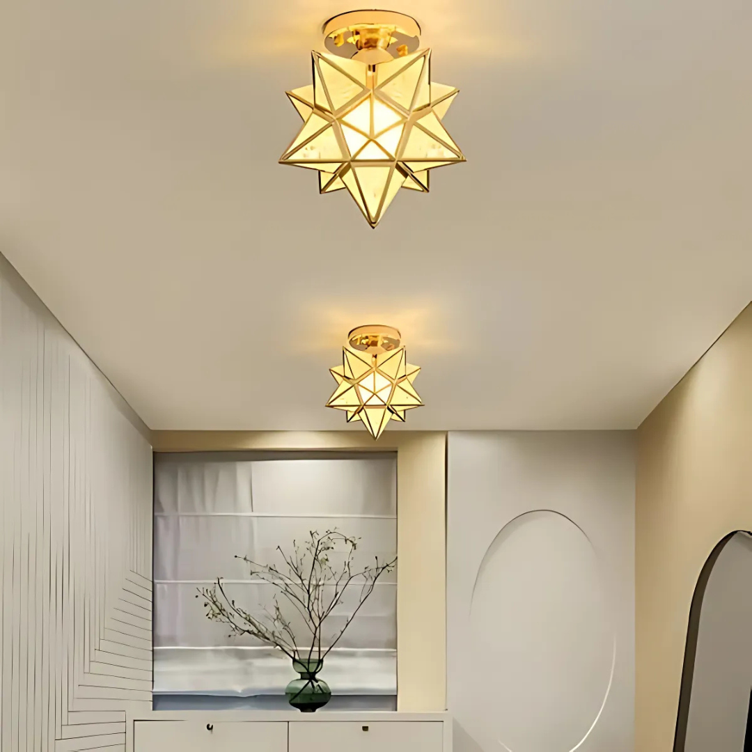 Modern Star-Shaped LED Ceiling Light – 1 Light