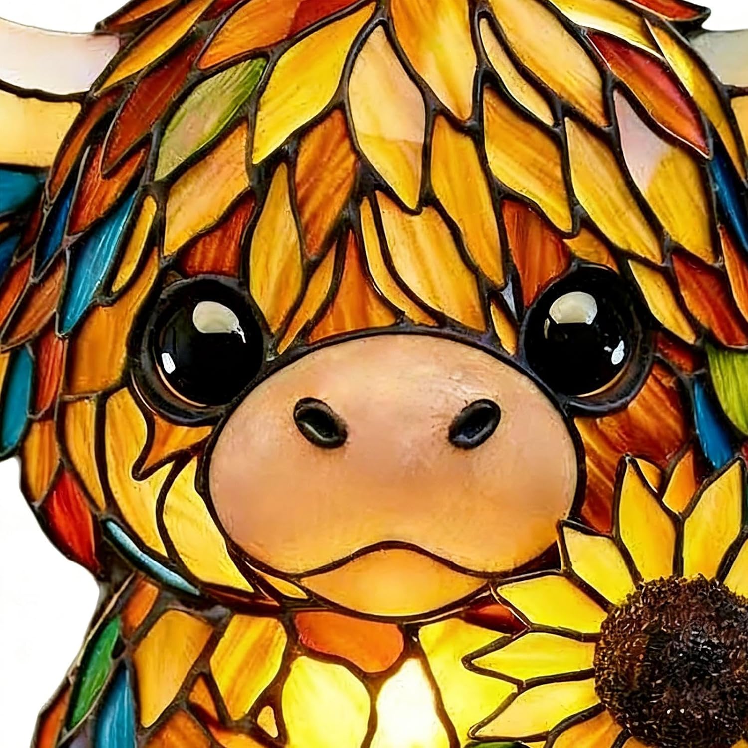 Highland Cow LED Night Light for Kids Bedroom Cute Animal Nursery Desk Lamp