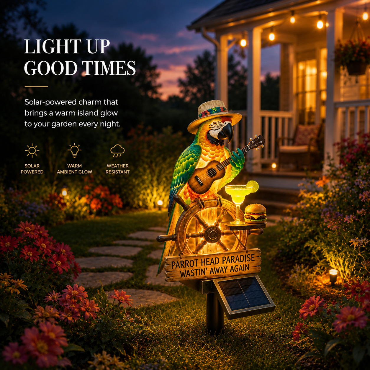 Solar Parrot Garden Light Outdoor Decorative Bird Stake LED Lamp