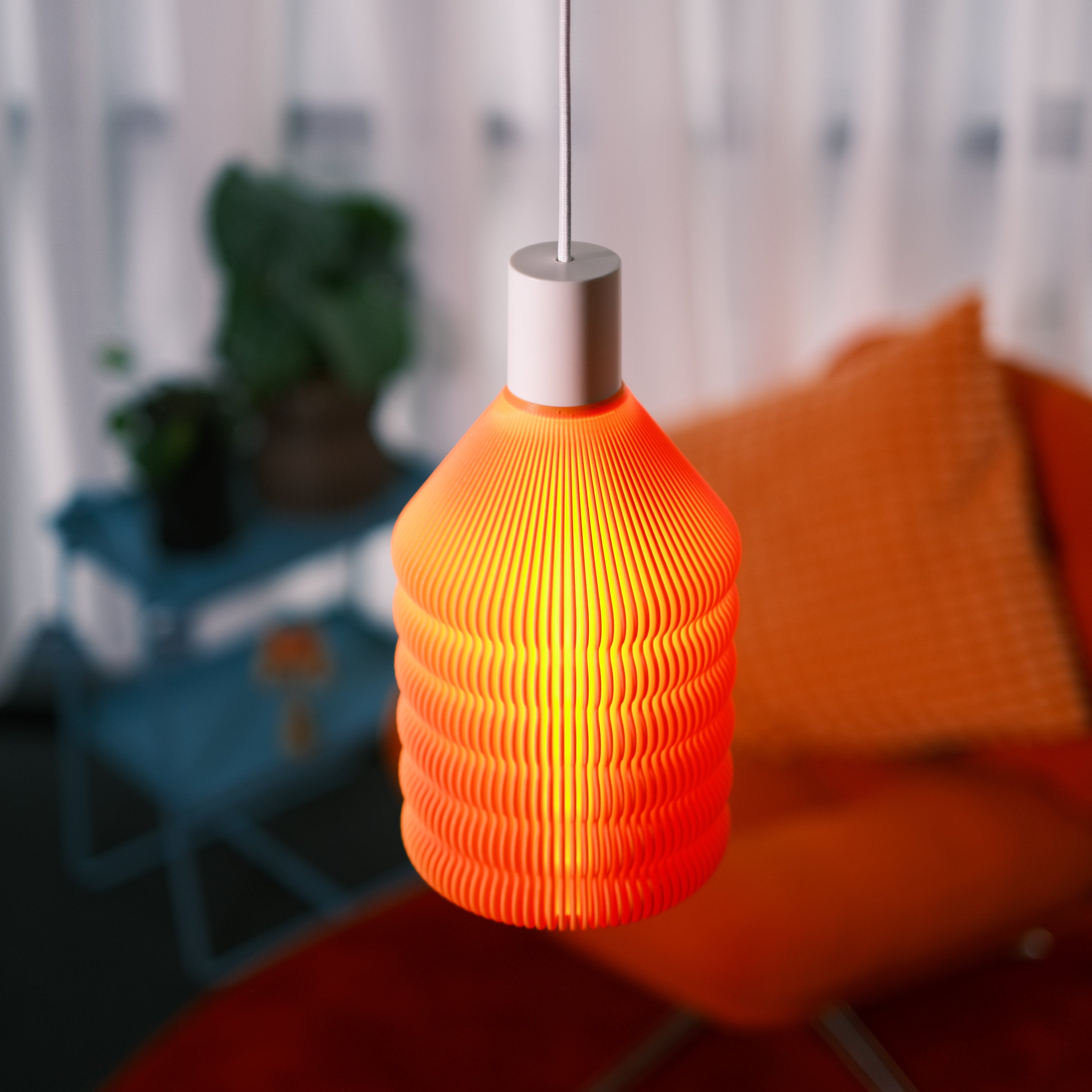 Otto Pendant Lamp Mandarin Orange Hanging Ceiling Light Modern Decor Glenbrookhome