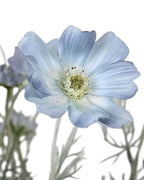 Artificial Ocean Blue Cosmos Flower Stem Faux Floral Decor