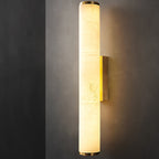 Modern Minimalist Spanish Marble & Copper LED Wall Sconce – Luxury Stone Wall Light 1-Light