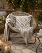 Rattan Snug Garden Furniture Chair Table Set Natural