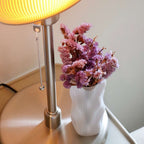 Wavy Vase Cotton White Ribbed Ceramic Home Decor Glenbrookhome