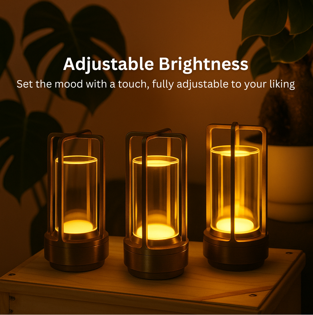 Cordless Table Lamp Rechargeable – Portable LED Lantern for Bedroom & Living Room