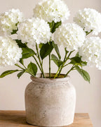 Artificial Tall Soft White Hydrangea Stem Faux Flower