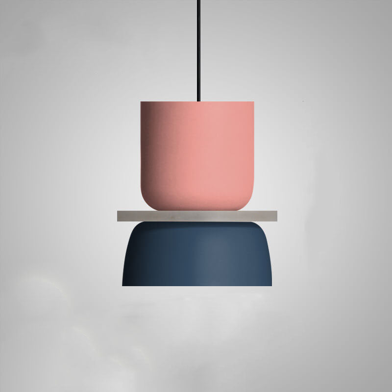 Nordic Zinc Alloy Dual-tone Dome Pendant Light LED 1-light