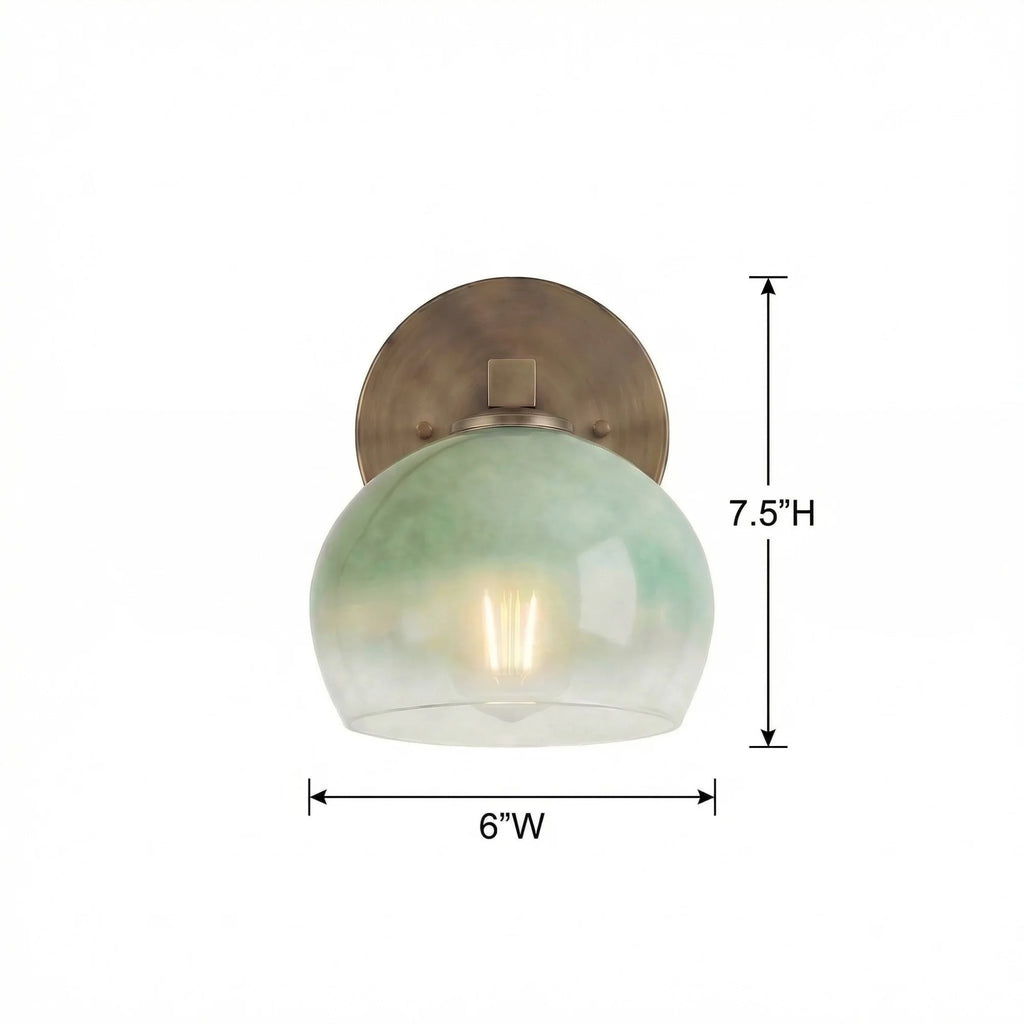 Adrian Modern Minimalist Metal Glass Globe Wall Light
