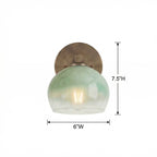 Adrian Modern Minimalist Metal Glass Globe Wall Light