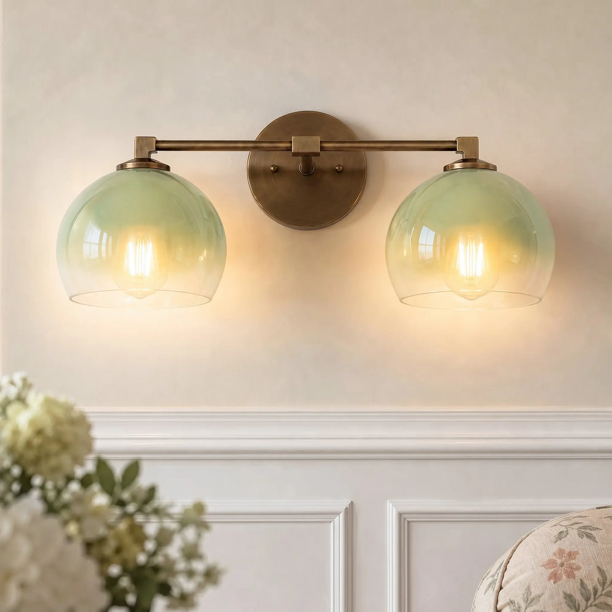 Adrian Modern Minimalist Metal Glass Globe Wall Light