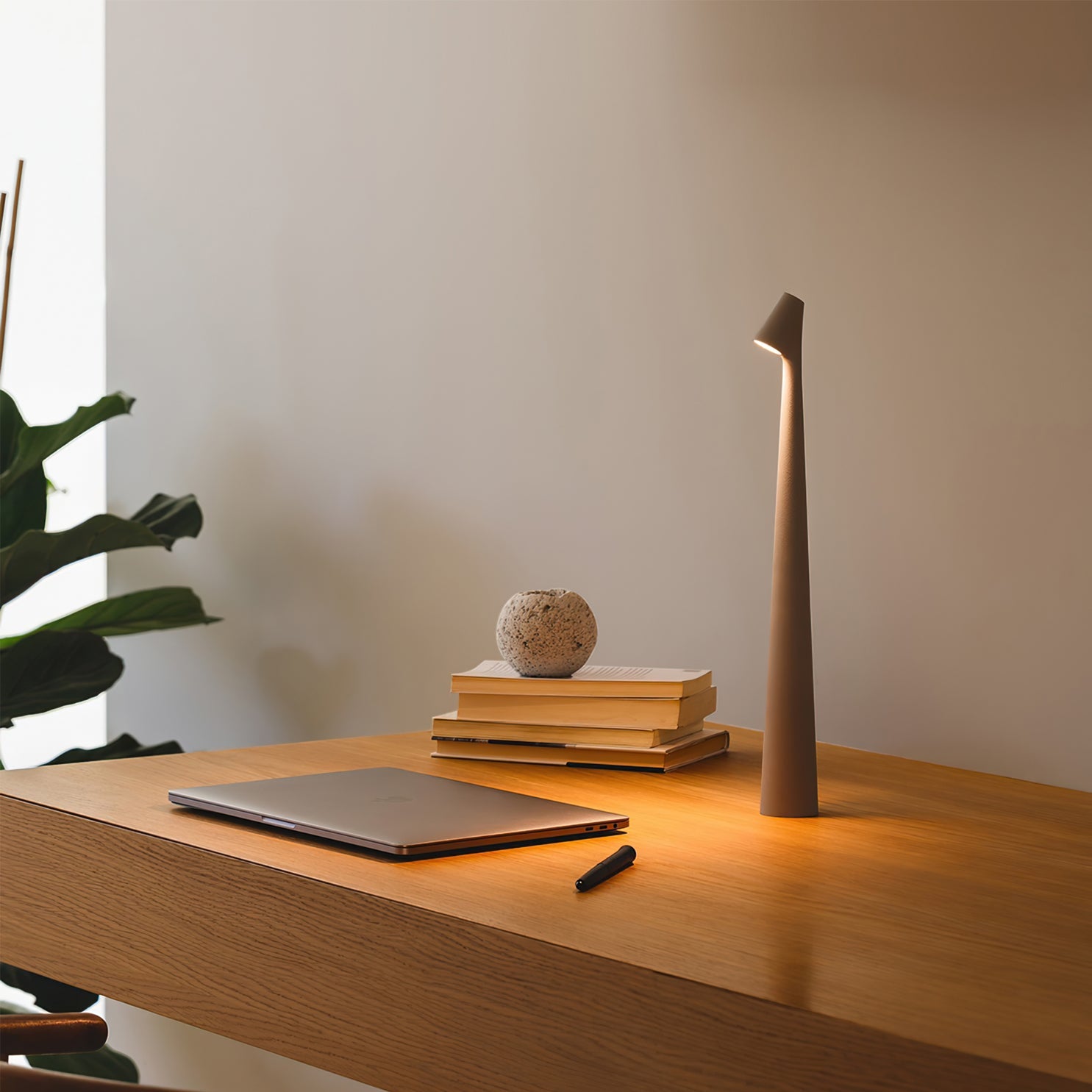 Africa Slim Cordless LED Rechargeable Table Lamp – Built-in Battery Portable Desk Light 1-Light