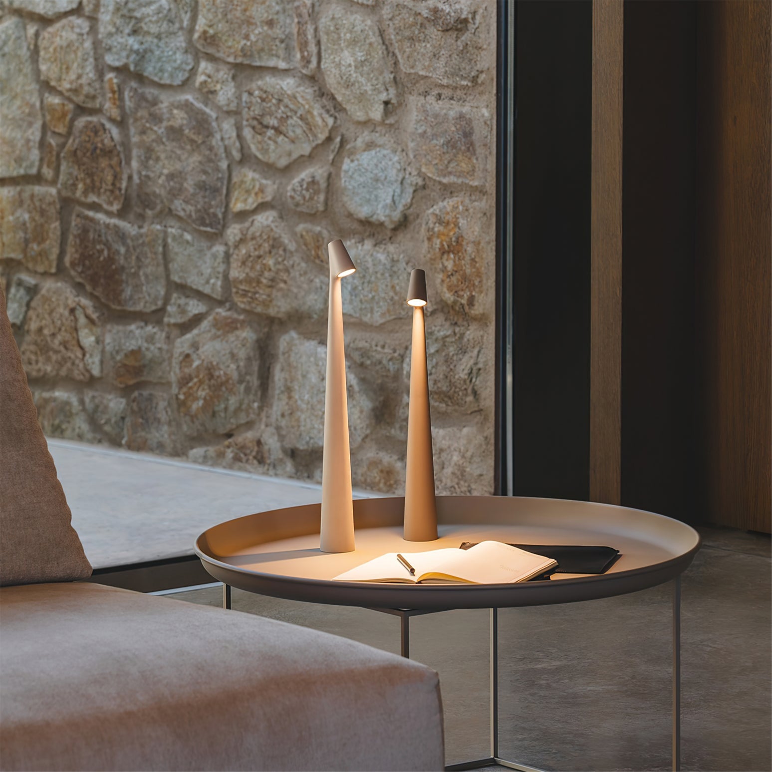 Africa Slim Cordless LED Rechargeable Table Lamp – Built-in Battery Portable Desk Light 1-Light