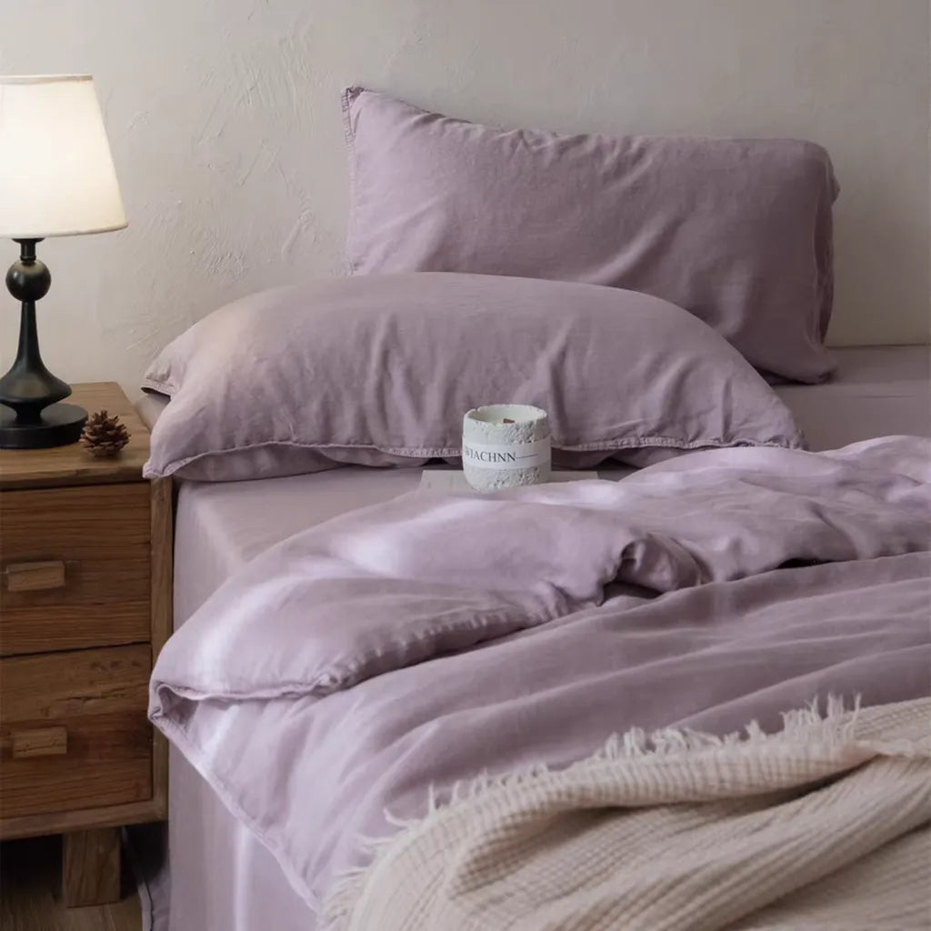 Airy Flange Duvet Cover Soft Cotton Bedroom Bedding Decor