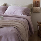 Airy Flange Duvet Cover Soft Cotton Bedroom Bedding Decor
