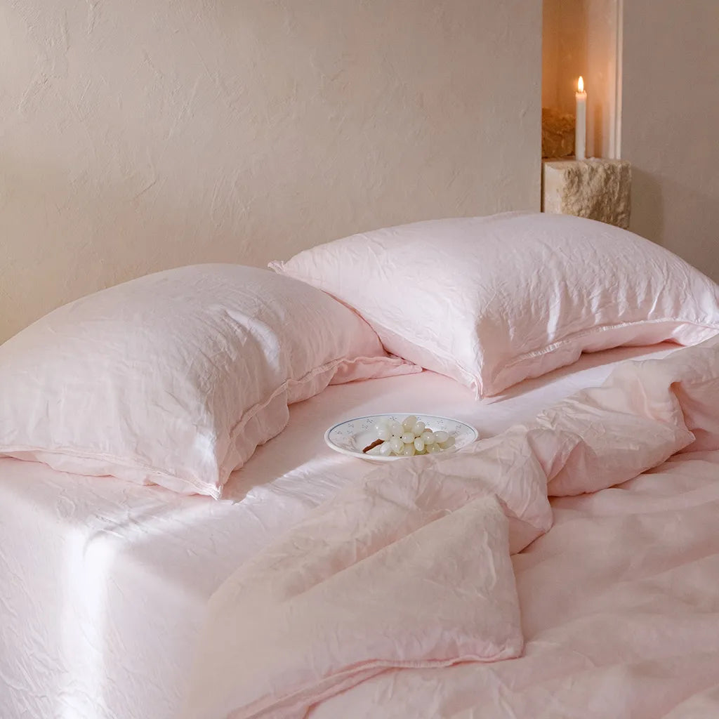 Airy Flange Duvet Cover Soft Cotton Bedroom Bedding Decor
