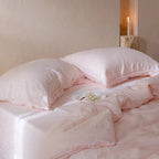 Airy Flange Duvet Cover Soft Cotton Bedroom Bedding Decor