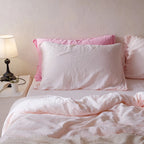 Airy Flange Duvet Cover Soft Cotton Bedroom Bedding Decor
