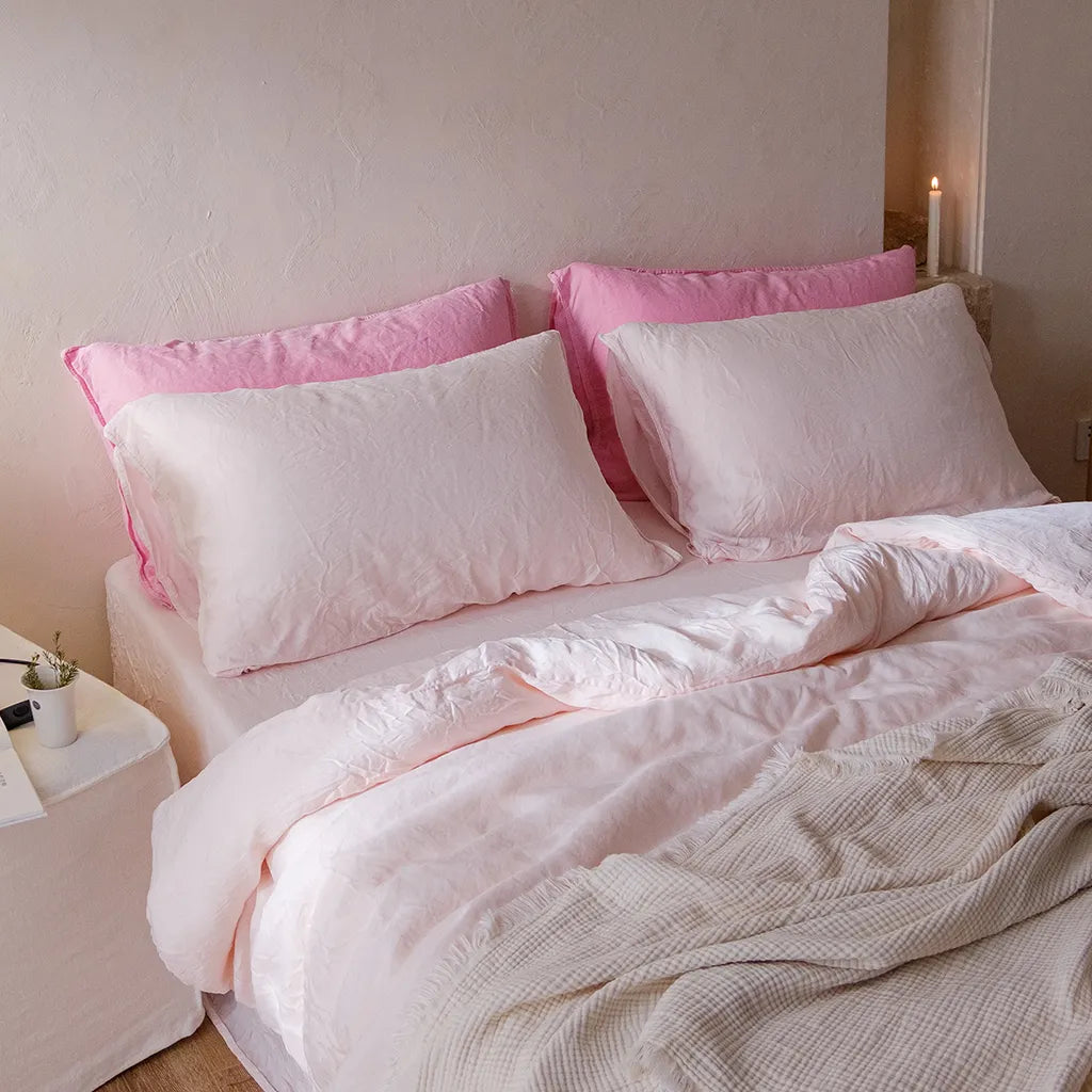 Airy Flange Duvet Cover Soft Cotton Bedroom Bedding Decor