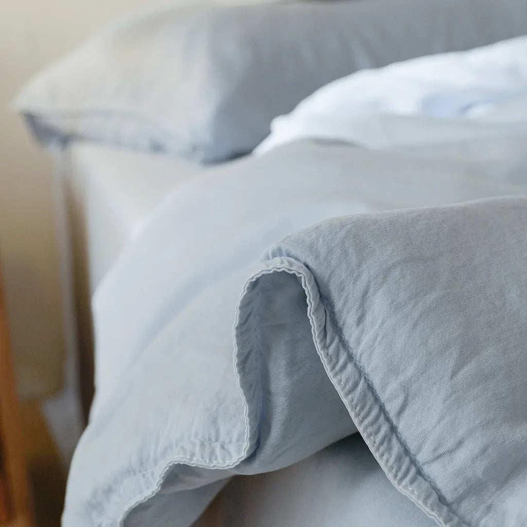 Airy Flange Duvet Cover Soft Cotton Bedroom Bedding Decor