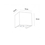 Modern Cube Outdoor Wall Light LED 1-Light