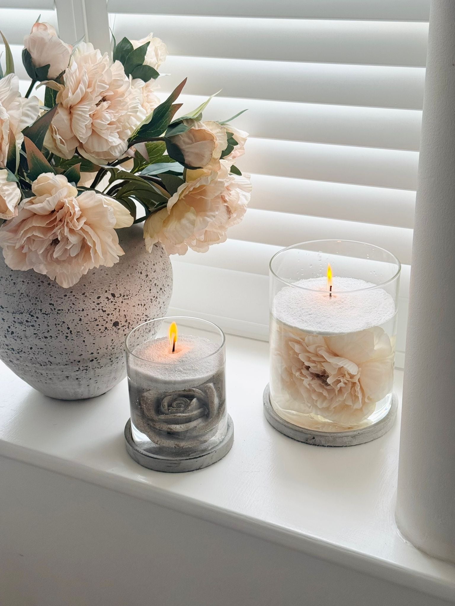 Athena Stone Natural Hurricane Candle Lantern Home Decor