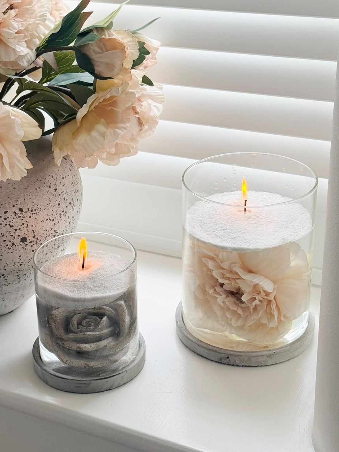 Athena Stone Natural Hurricane Candle Lantern Home Decor