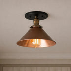 Ellis Industrial Cone Flush Mount Ceiling Light