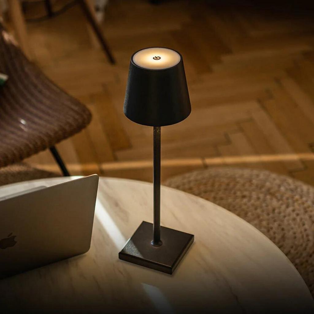 Slim LED Table Lamp with Shade – Modern Bedside Night Light for Bedroom, Living Room & Nightstand