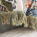 Boho Cotton Botanical Throw Blanket