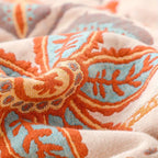 Boho Cotton Floral Throw Blanket