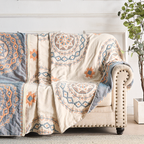 Boho Cotton Geometric Throw Blanket