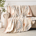 Boho Cotton Geometric Throw Blanket
