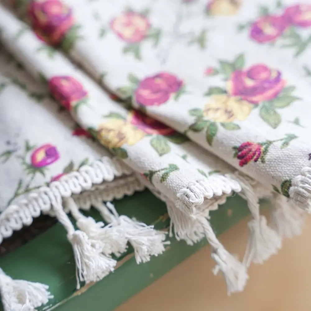 Boho Floral Tassel Curtain - 1 Panel