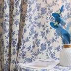 Boho Linen Floral Tassel Curtain – 1 Panel