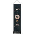 Boho Linen Moon Phase Tapestry – 32.5x130cm