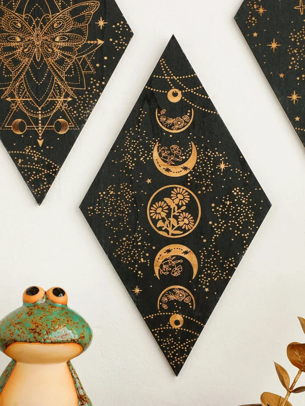 Boho Wood Moon Phase Decor Wall Hanging