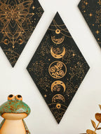 Boho Wood Moon Phase Decor Wall Hanging
