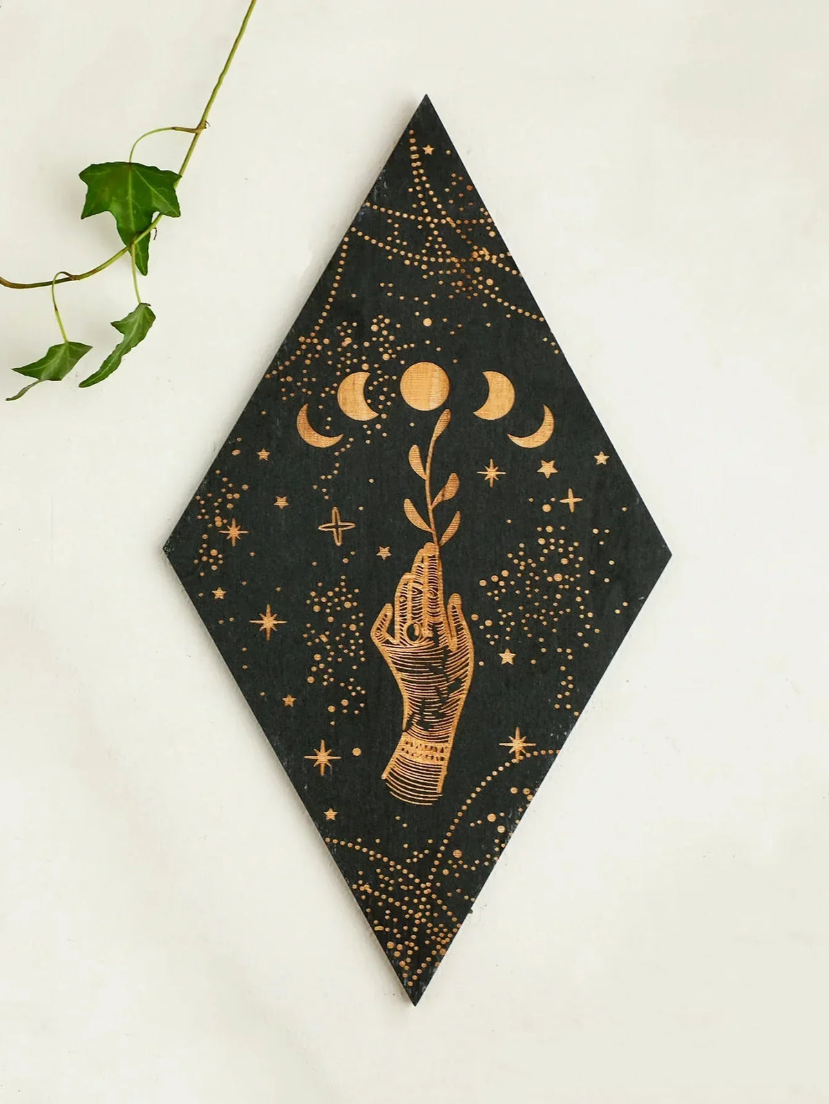 Boho Wood Moon Phase Decor Wall Hanging