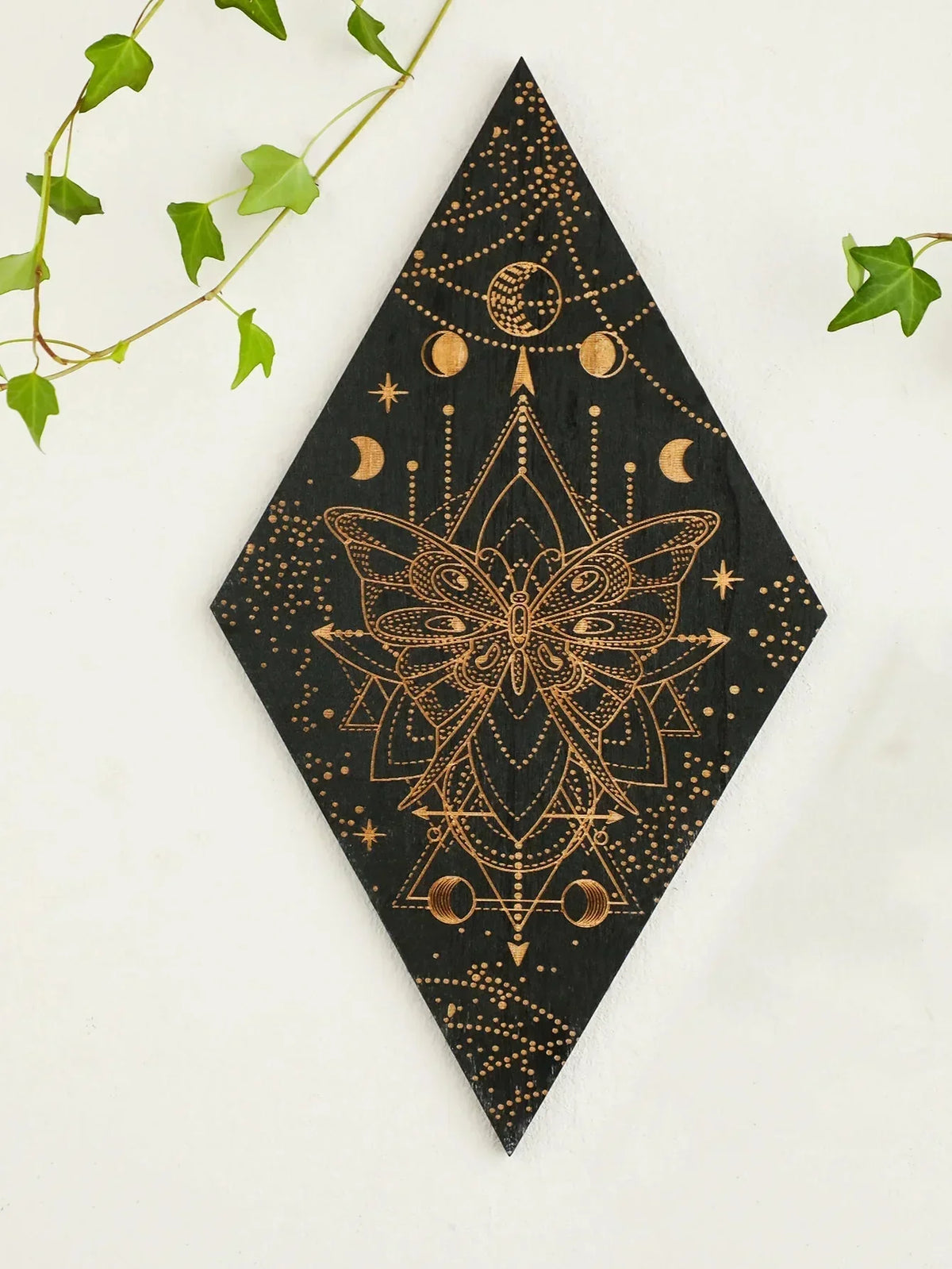 Boho Wood Moon Phase Decor Wall Hanging