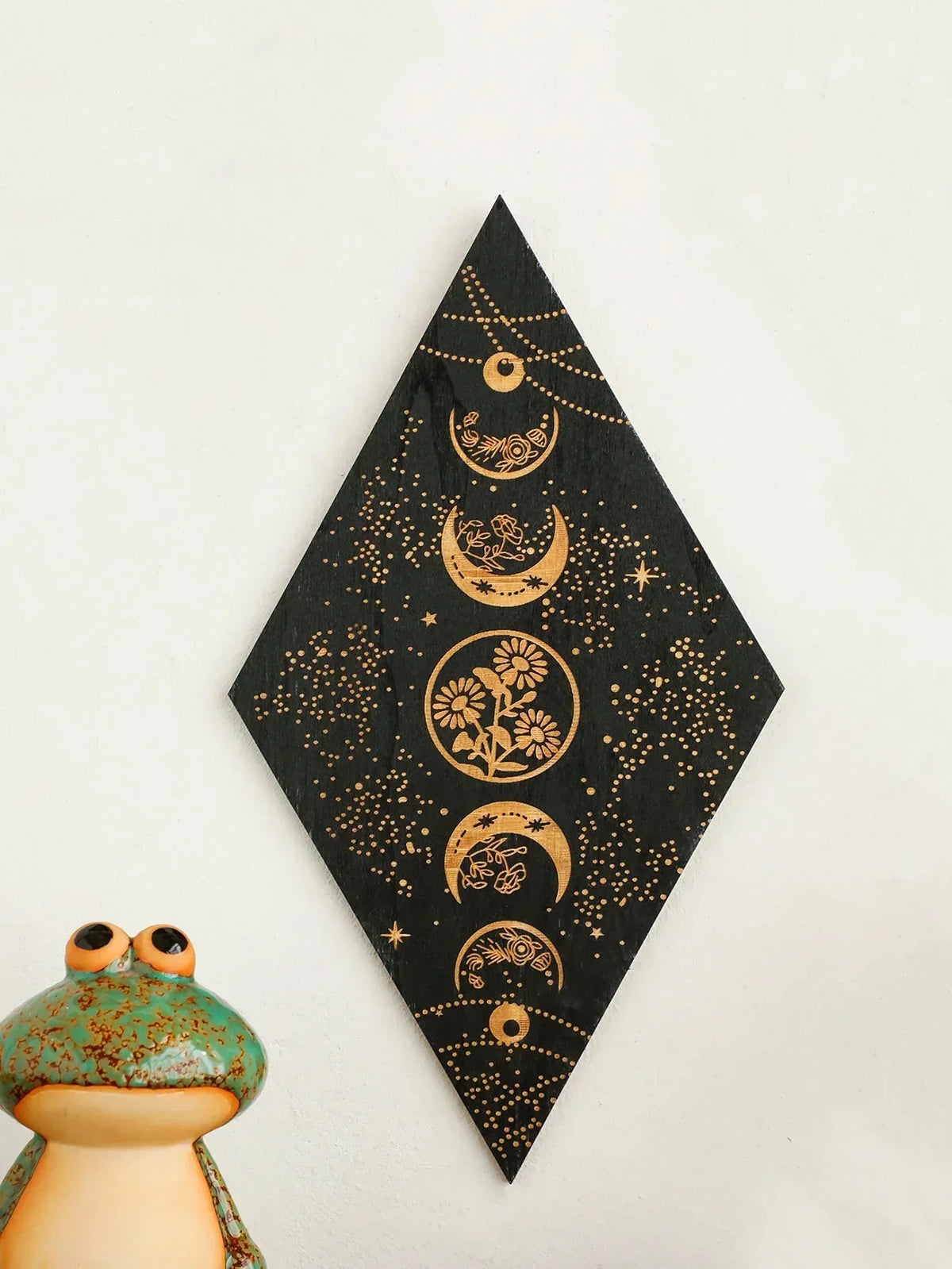 Boho Wood Moon Phase Decor Wall Hanging