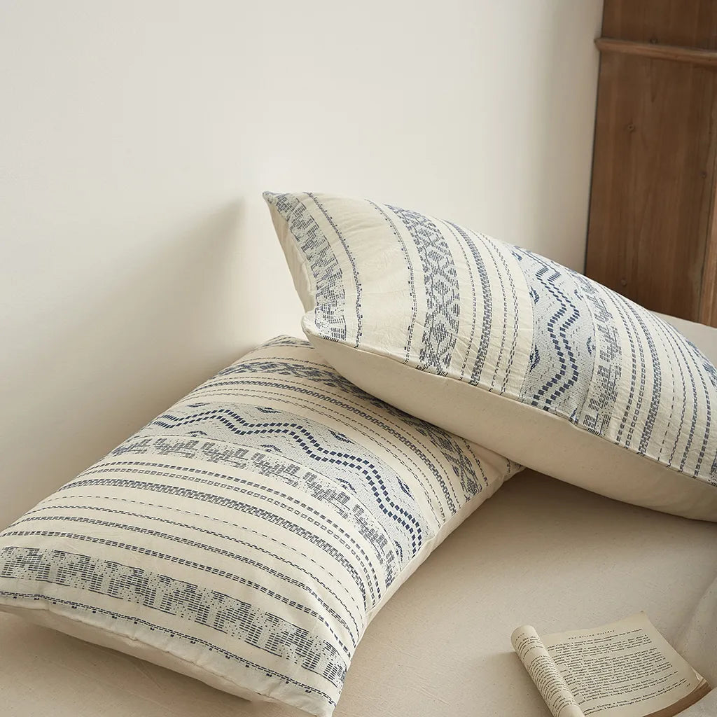 Boho Aztec Stripe Duvet Cover Cotton Bohemian Bedding