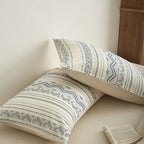 Boho Aztec Stripe Duvet Cover Cotton Bohemian Bedding