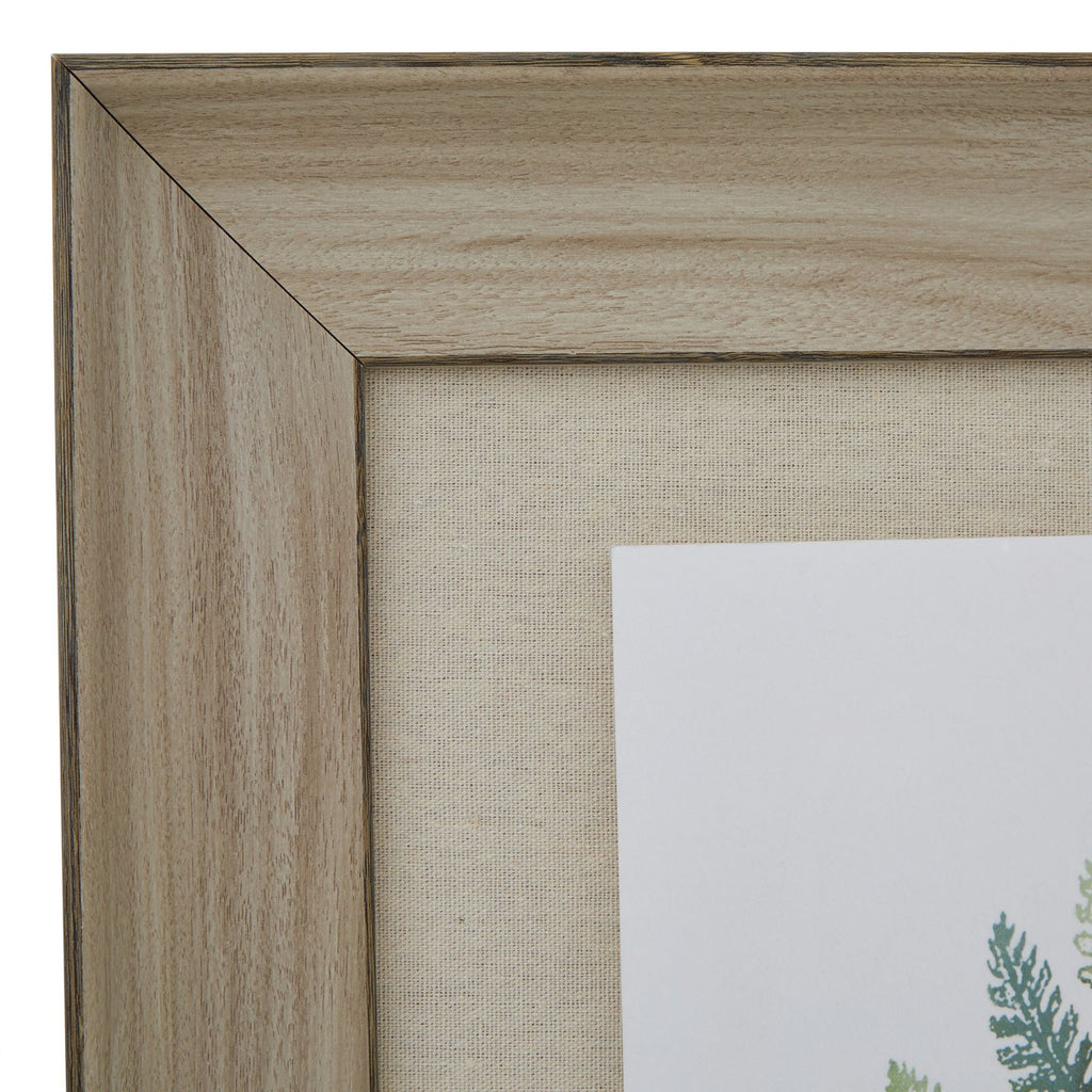 Wooden Framed Wall Art Print Green Ferns Botanical Decor
