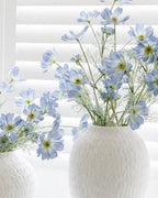 Ashen White Matt Round Vase Modern Home Decor