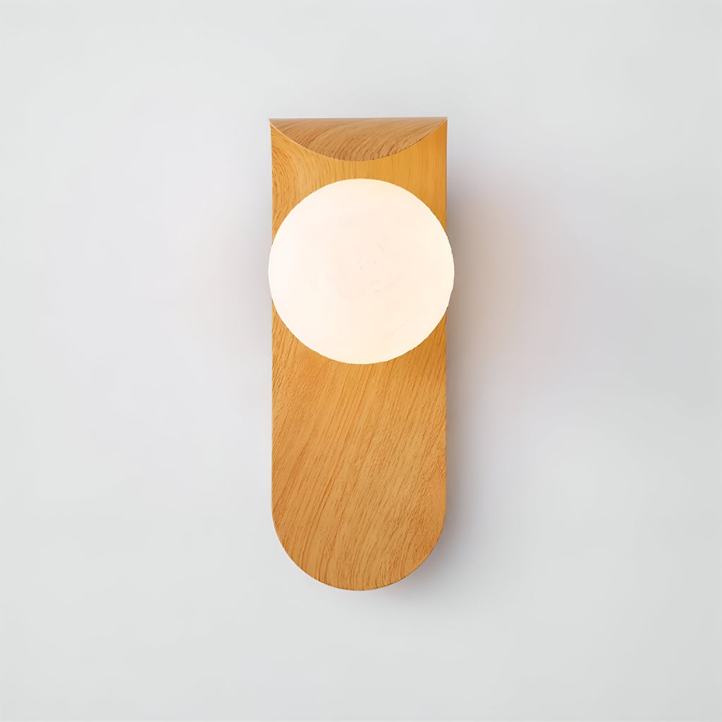 Nordic Wood Globe Wall Sconce LED 1-Light
