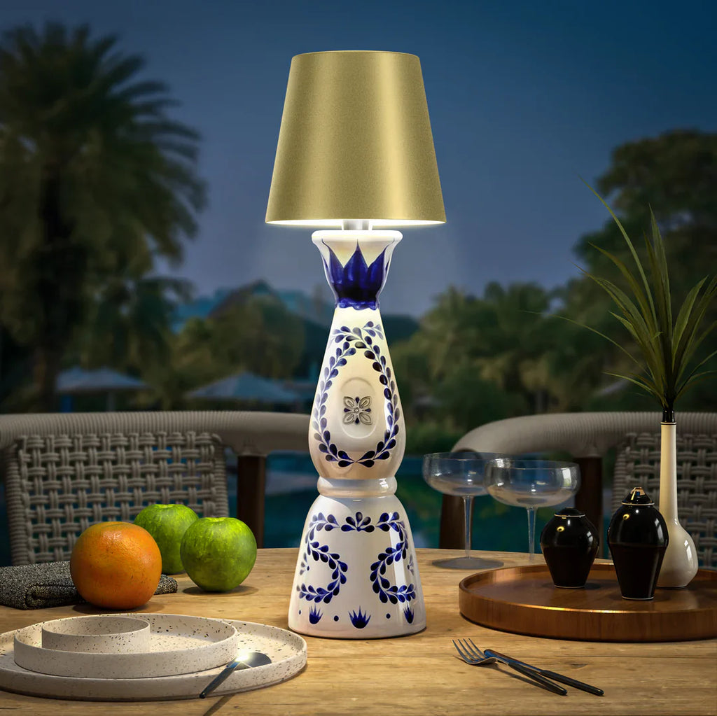 Bottle Table Lamp with Shade – Decorative Wine Bottle Night Light for Bedroom, Bar & Living Room