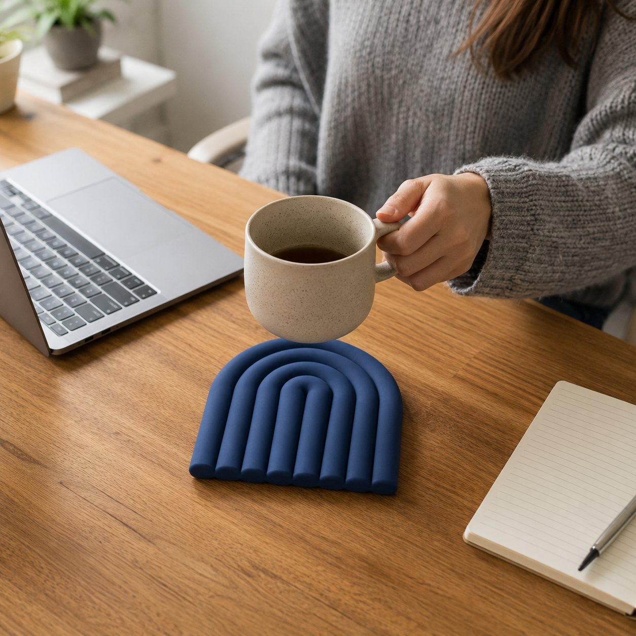 Silicone Coasters Set Multicolor Heat Resistant Non-Slip Drink Coasters for Table